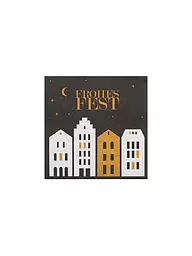 RAEDER | Serviettes de Noël 33x33cm FROHES FEST | Bleu foncé