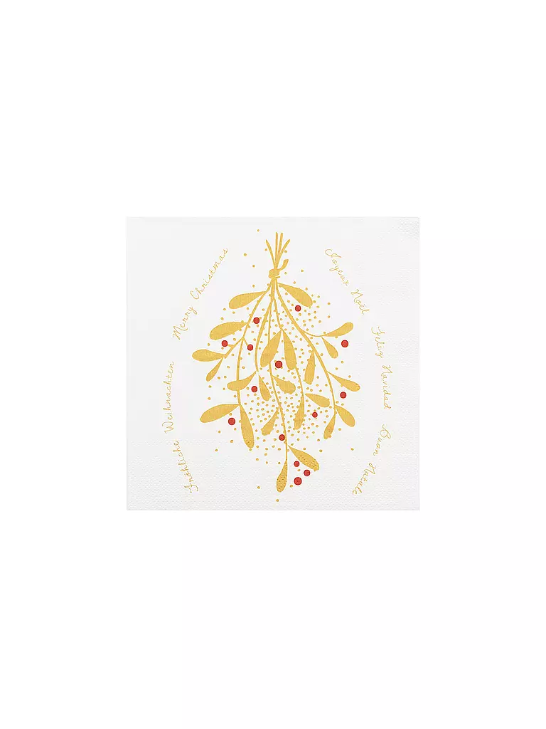 RAEDER | Serviettes de Noël 33x33cm GUI | creme