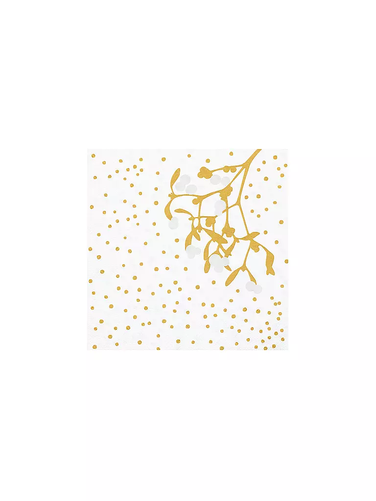 RAEDER | Serviettes de Noël 33x33cm GUI | Blanc