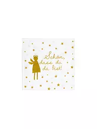 RAEDER | Serviettes de Noël 33x33cm RAVI DE VOUS AVOIR ICI | Or