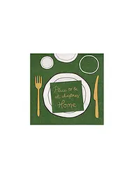 RAEDER | Serviettes de Noël 33x33cm | Vert foncé