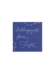 RAEDER | Serviettes de Noël 33x33cm | Bleu foncé