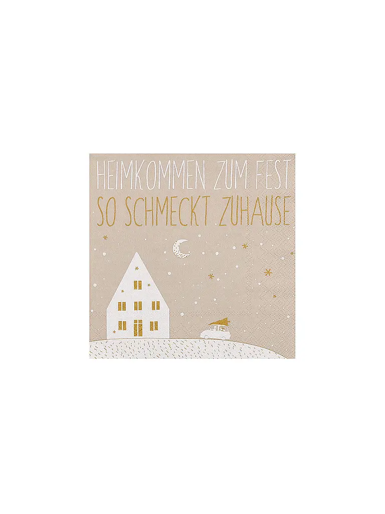 RAEDER | Serviettes de Noël 33x33cm | Camel