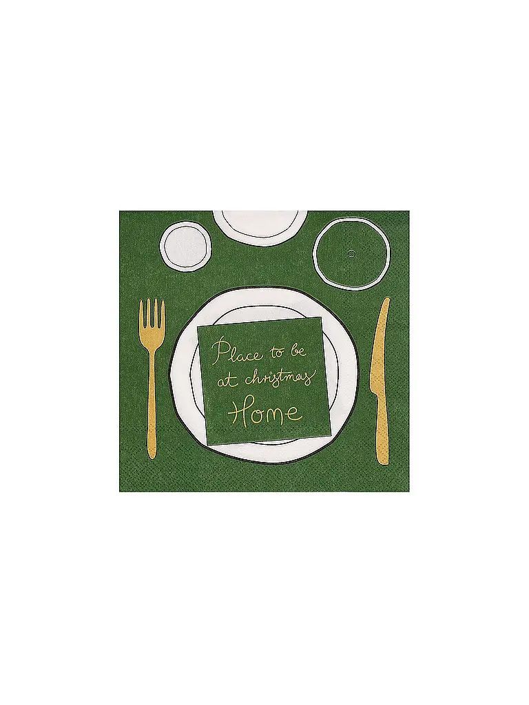 RAEDER | Serviettes de Noël 33x33cm | Vert foncé