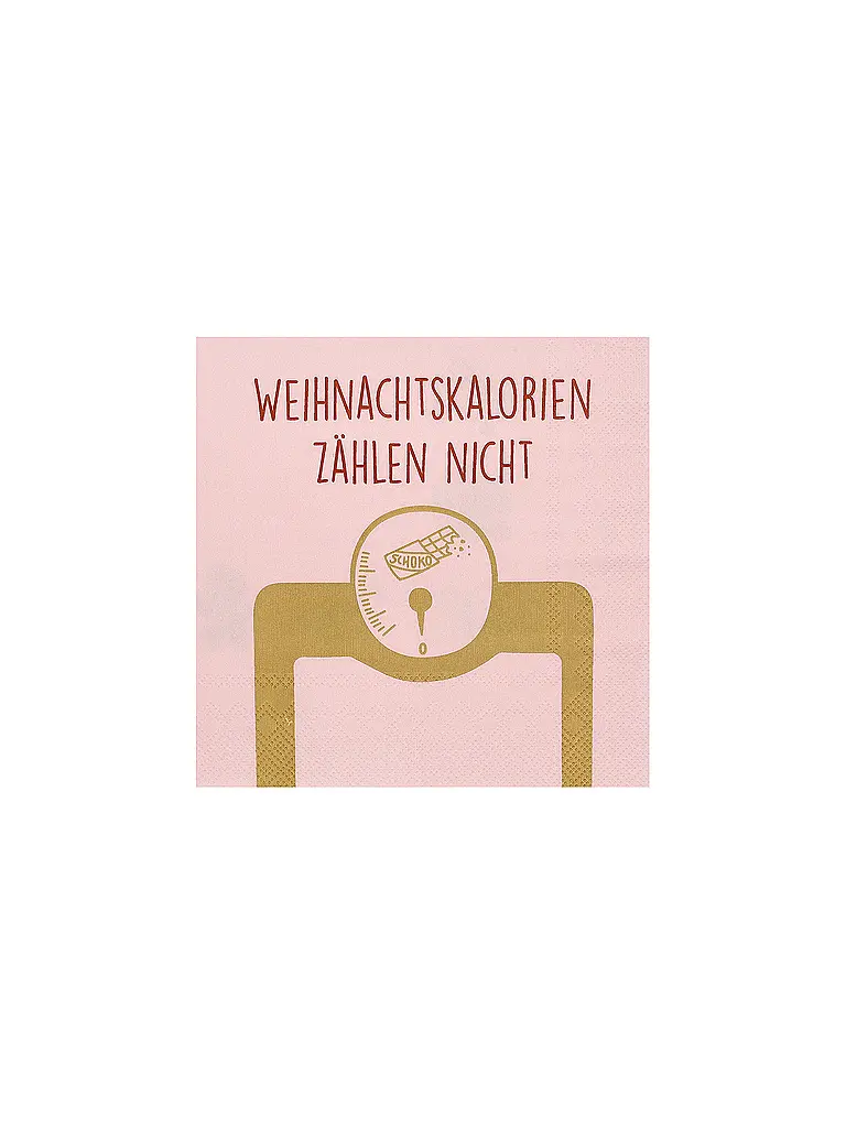 RAEDER | Serviettes de Noël 33x33cm | Rose