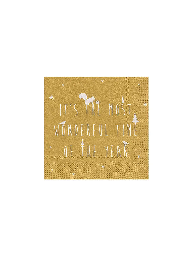 RAEDER | Serviettes de Noël 33x33cm | Or