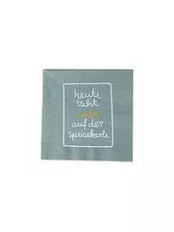 RAEDER | Serviettes de table "Aujourd'hui, l'amour est au menu" | Menthe