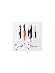 RAEDER | Serviettes de table 33x33 JUNGES GEMUESE | Gris clair