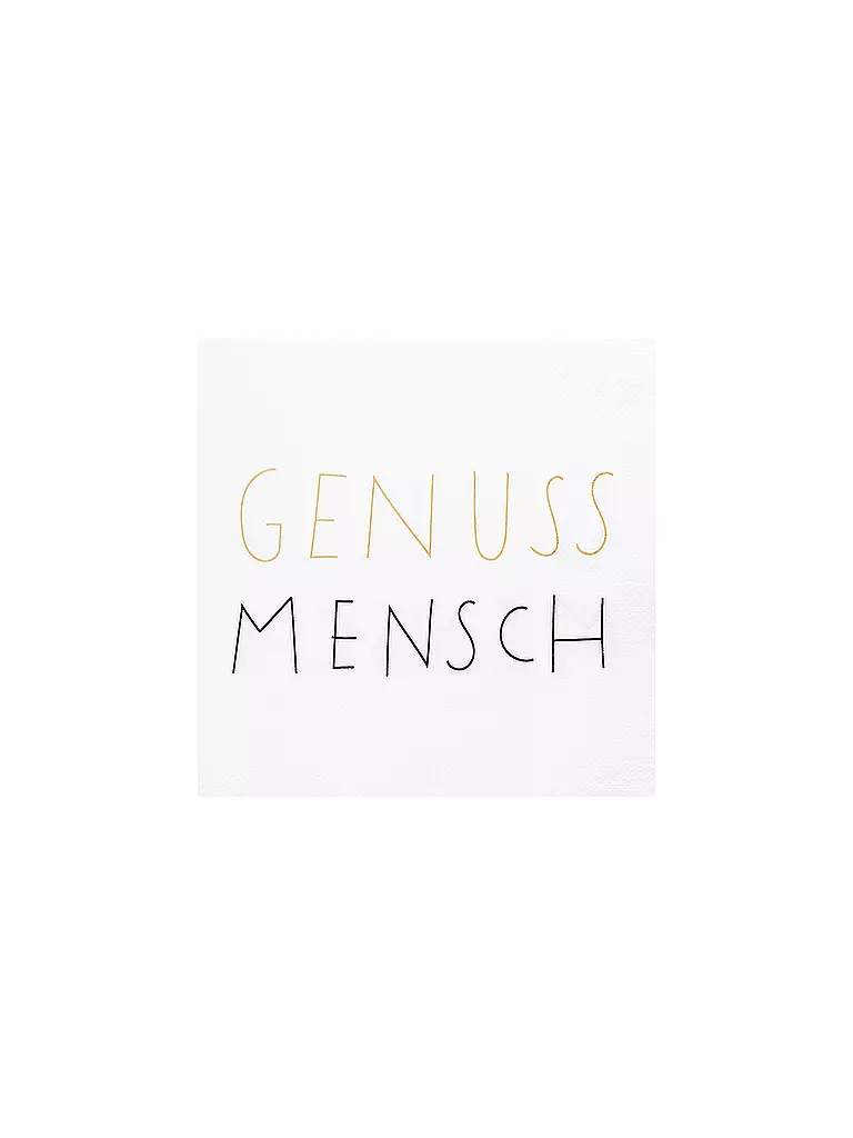 RAEDER | Serviettes de table 33x33cm GENUSSMENSCH | weiss