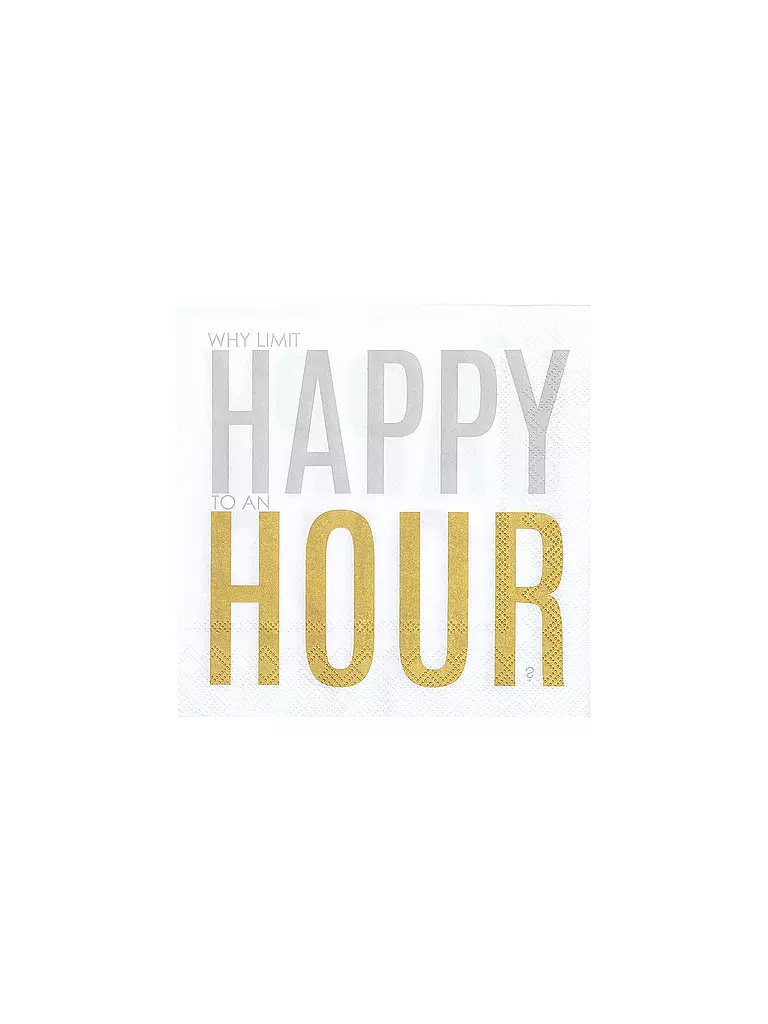 RAEDER | Serviettes de table 33x33cm HAPPY HOUR | Blanc