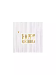 RAEDER | Serviettes de table 33x33cm JOYEUX ANNIVERSAIRE | Blanc