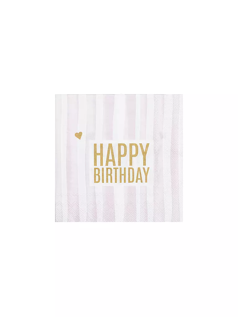 RAEDER | Serviettes de table 33x33cm JOYEUX ANNIVERSAIRE | Blanc