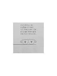 RAEDER | Serviettes de table 33x33cm PARFOIS, BOIRE UN CAFÉ... | Gris clair