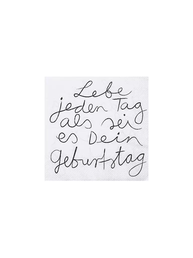 RAEDER | Serviettes de table 33x33cm VIS CHAQUE JOUR COMME SI C'ÉTAIT | hellgrau