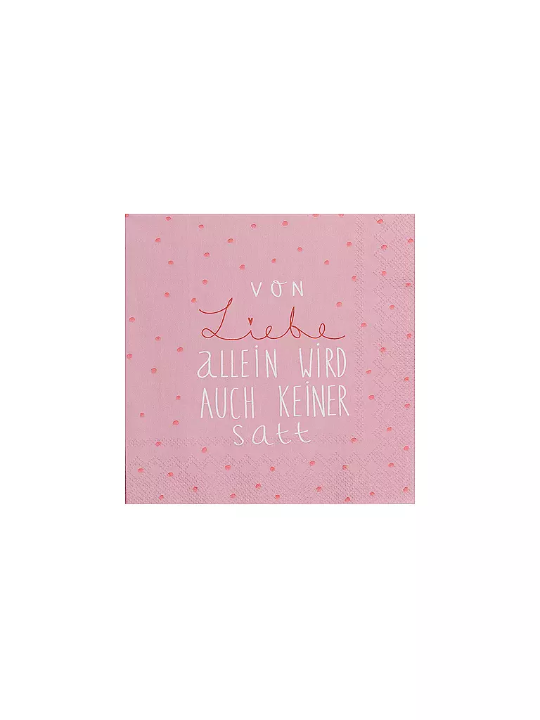 RAEDER | Serviettes de table déjeuner 33x33cm VON LIEBE ALLEIN | rosa