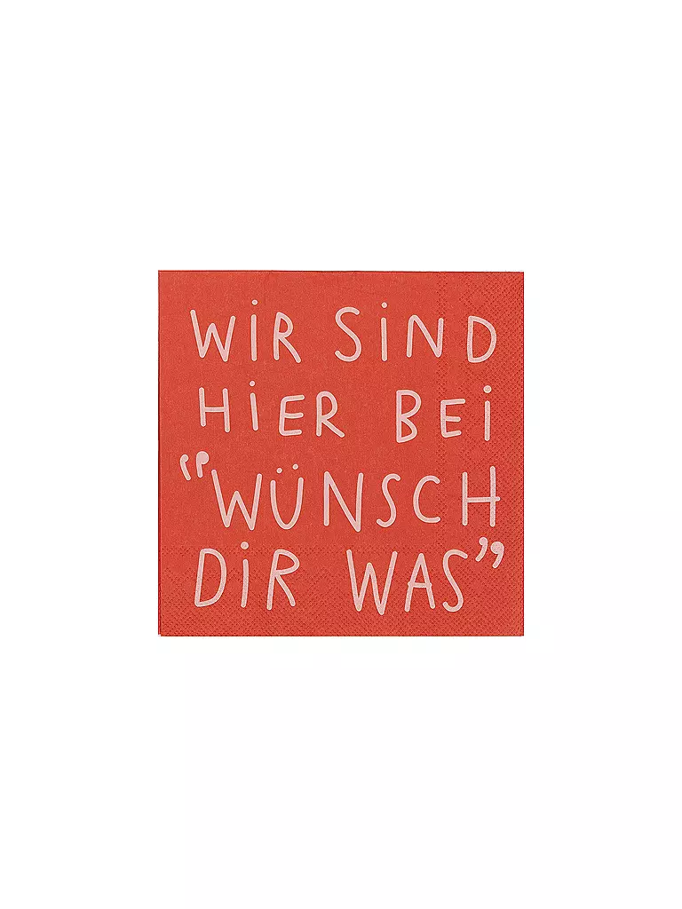 RAEDER | Serviettes de table déjeuner 33x33cm WUENSCH DIR WAS | rot