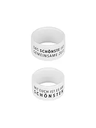 RAEDER | Set de 2 ronds de serviette Schönsten | Blanc