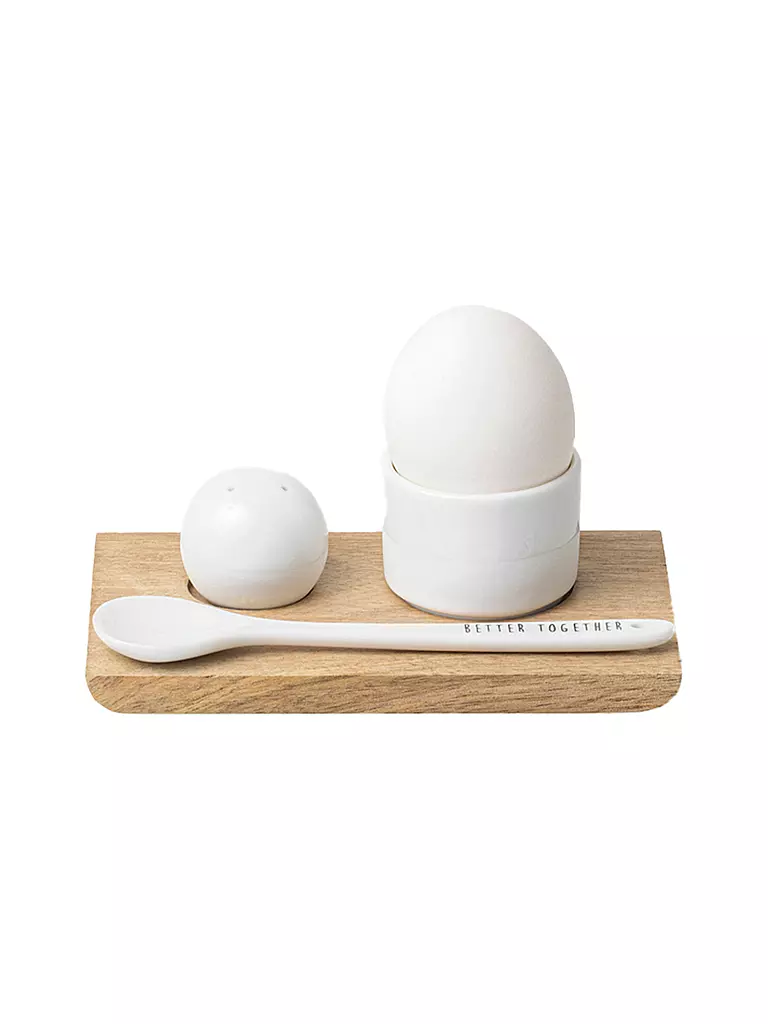 RAEDER | Set de coquetiers BETTER TOGETHER 14x8,3x4cm Blanc | Blanc