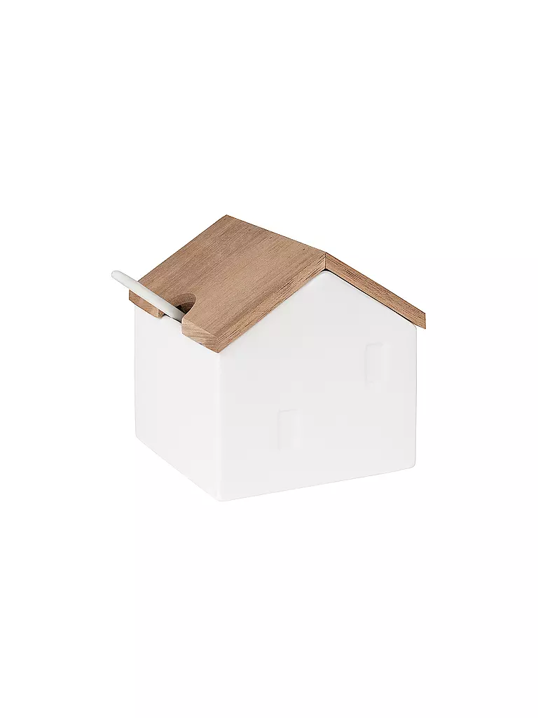 RAEDER | Sucrier/Salière 8x8x9cm HÜTTENZAUBER 2 pièces Blanc | Blanc
