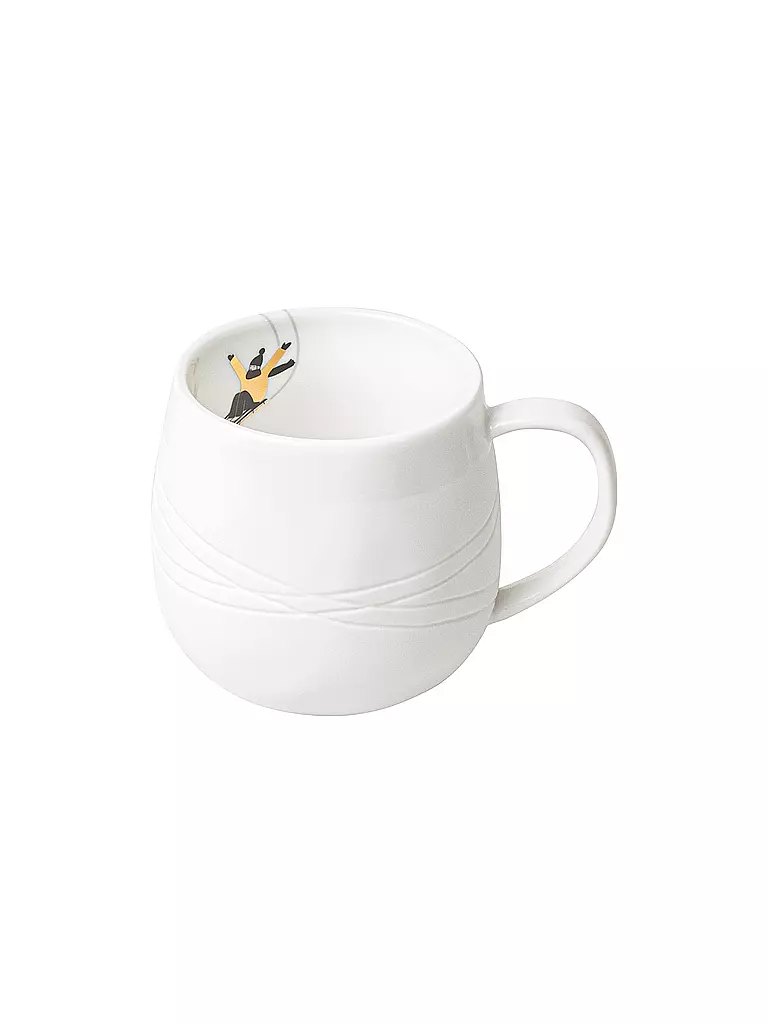 RAEDER | Tasse 7,5cm SCHNEETAG Luge | weiss