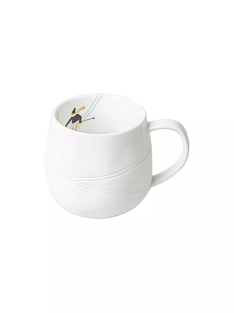 RAEDER | Tasse 7,5cm SCHNEETAG Ski Fahren | Blanc