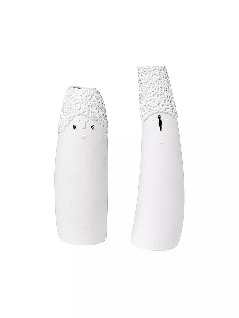 RAEDER | Vase, lot de 2, LIENS FAMILIAUX, ONCLE & TANTE, blanc | weiss