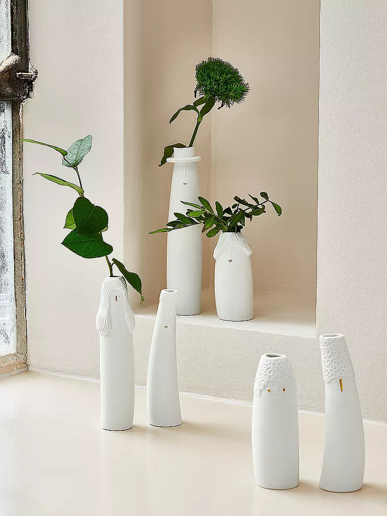 RAEDER | Vase, lot de 2, LIENS FAMILIAUX, ONCLE & TANTE, blanc | weiss