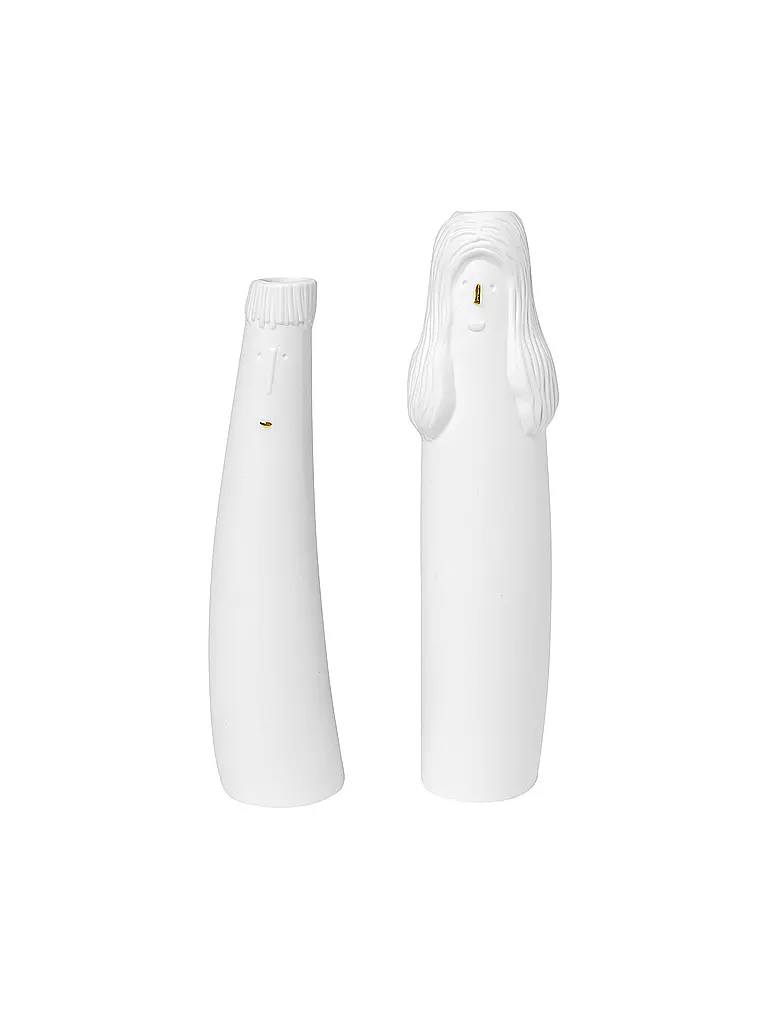 RAEDER | Vase, lot de 2, LIENS FAMILIAUX, PÈRE & MÈRE, Blanc | weiss