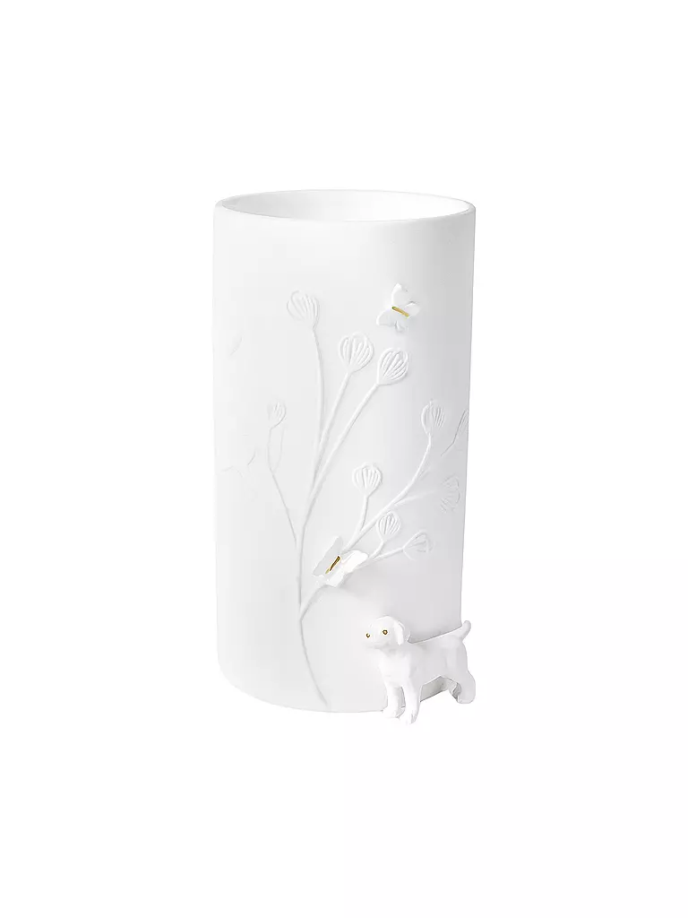 RAEDER | Vase 9x17cm CHIEN DEBOUT Blanc | weiss