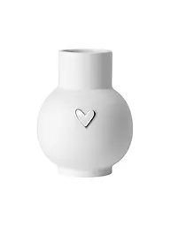 RAEDER | Vase boule cœur argent | Blanc