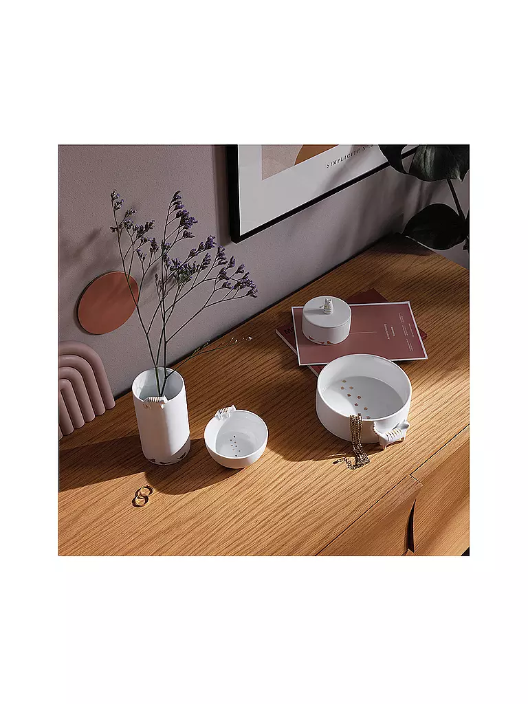 RAEDER | Vase Chat 7x14cm | weiss
