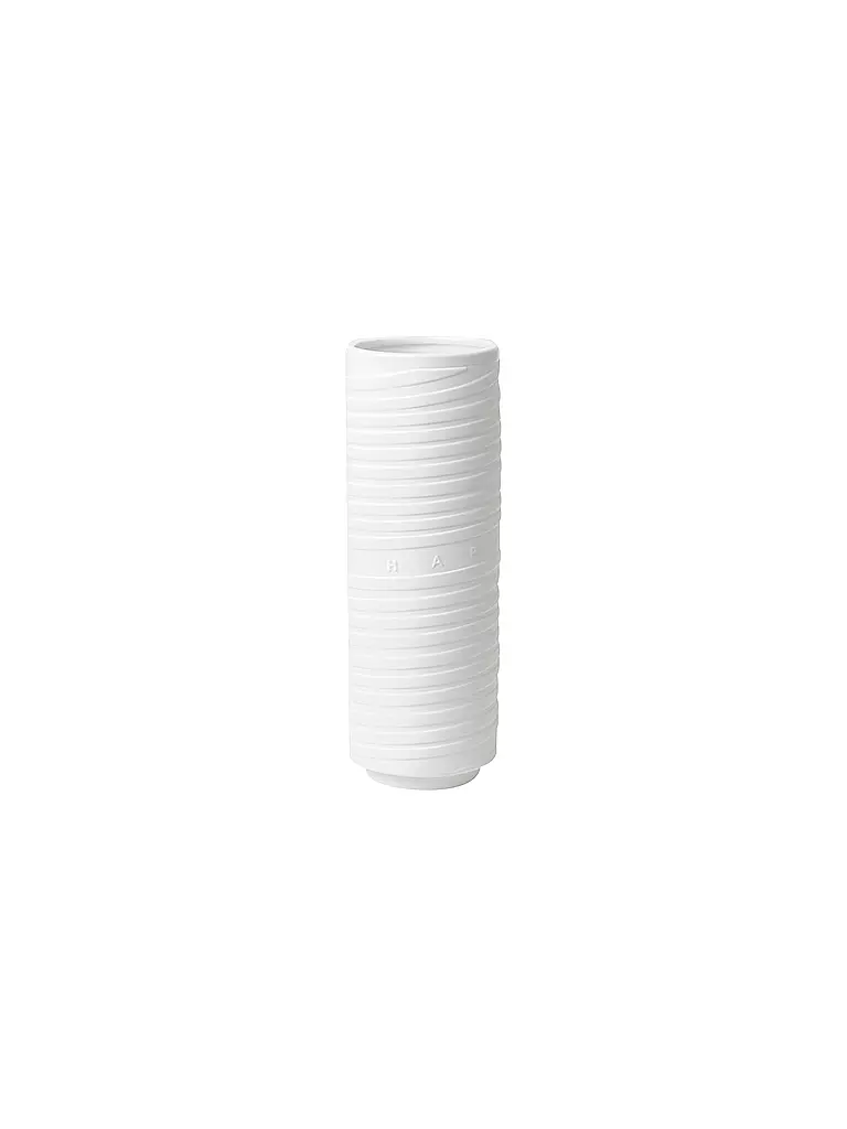 RAEDER | Vase EINKLAG HAPPINESS 10x29,5cm Blanc | weiss