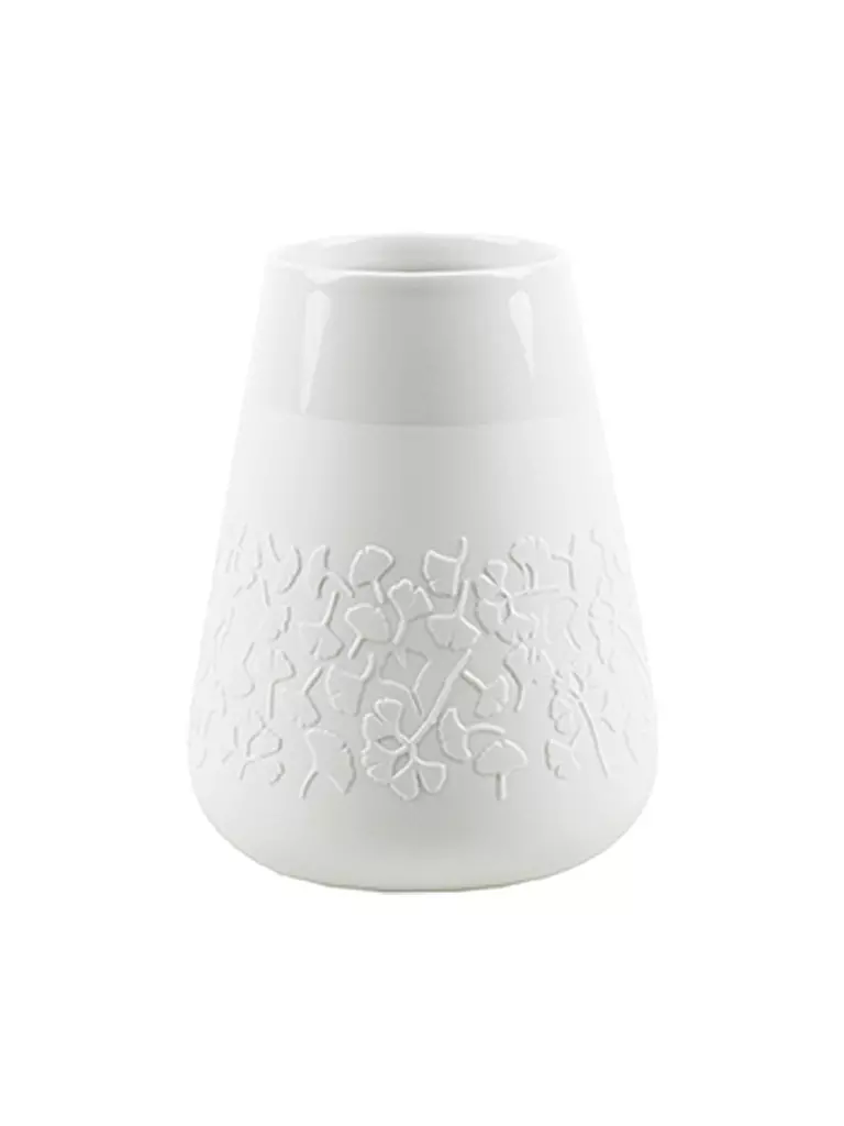 RAEDER | Vase Poésie Floral Gingko 18cm | weiss