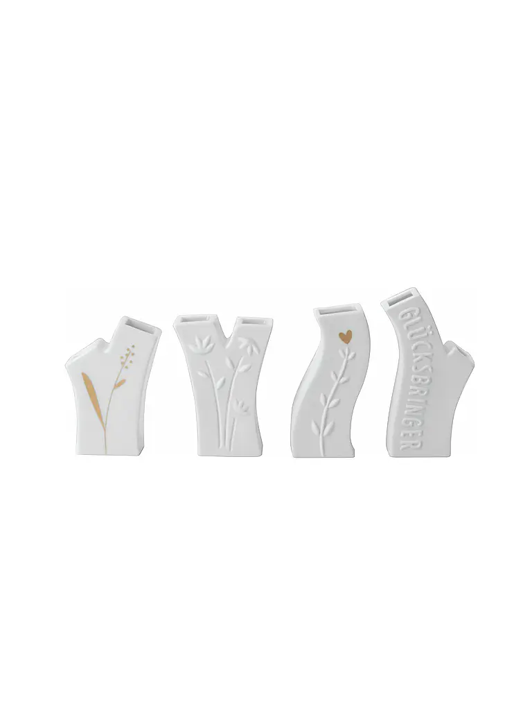 RAEDER | Vases Mini Fleurs 4 pièces Porte-bonheur | weiss