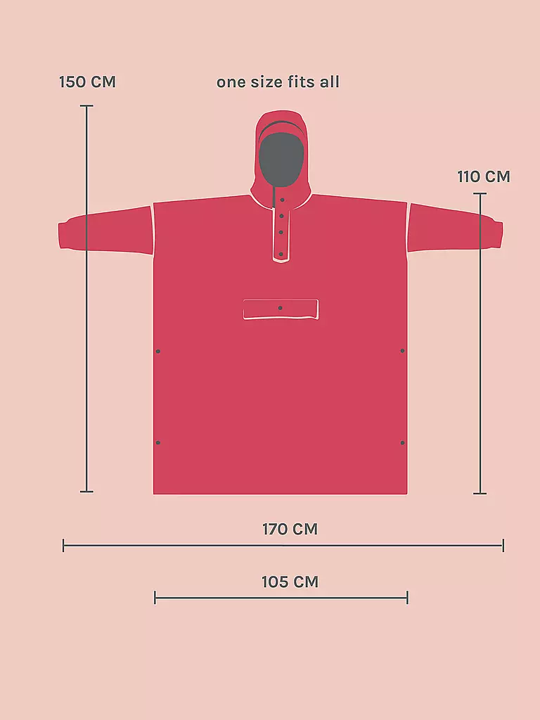RAINKISS | Regenjacke - Regenponcho Digi Spring Camo | 