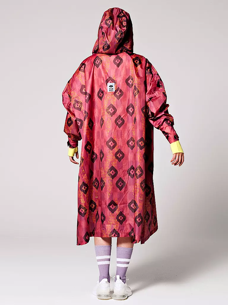 RAINKISS | Veste de pluie - Poncho de pluie Ikat | Rouge