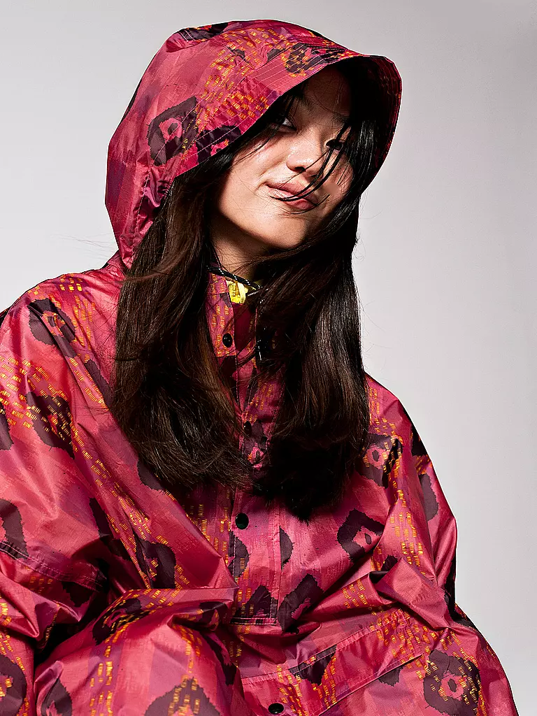 RAINKISS | Veste de pluie - Poncho de pluie Ikat | Rouge