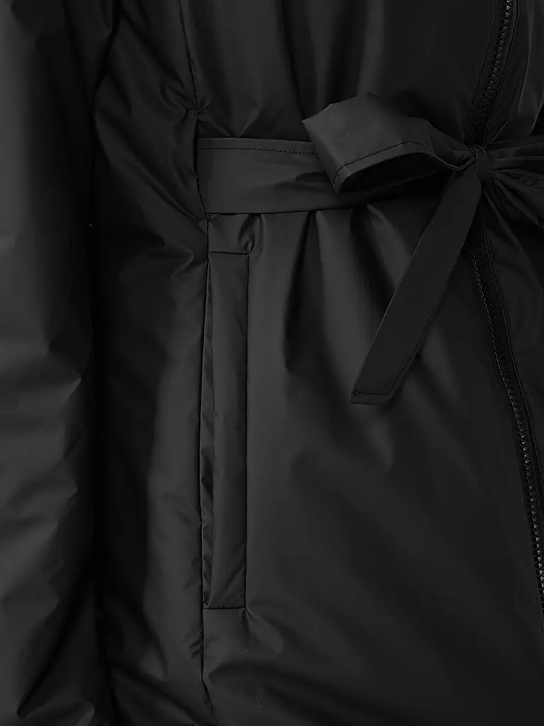 RAINS | Regenjacke LOHJA LONG INSULTED CURVED JACKET  | Noir