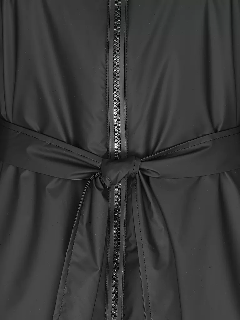 RAINS | Regenjacke LOHJA LONG INSULTED CURVED JACKET  | Noir