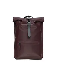 RAINS | Sac à dos ROLLTOP | Rouge foncé
