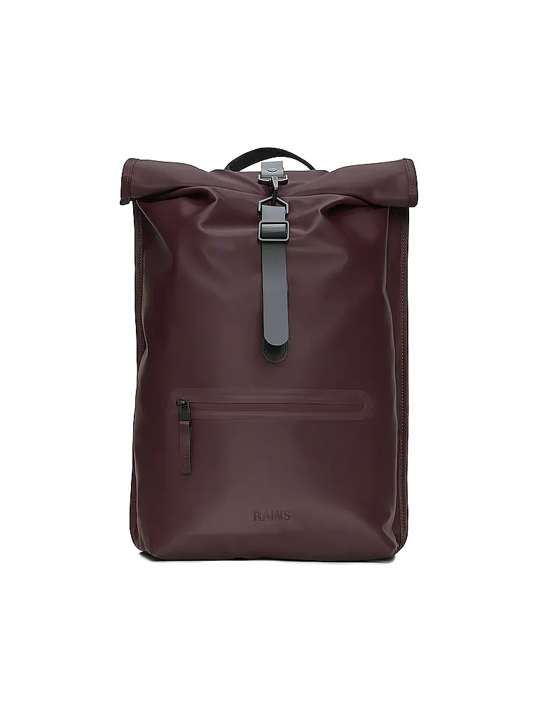 RAINS | Rucksack ROLLTOP | Rouge foncé