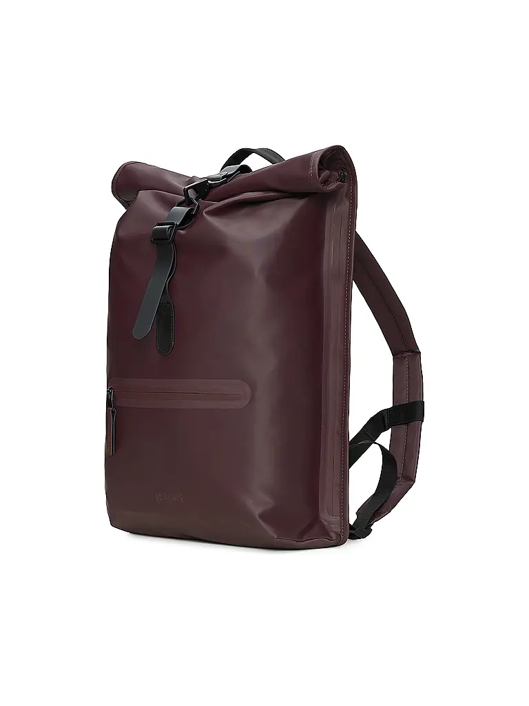 RAINS | Rucksack ROLLTOP | Rouge foncé