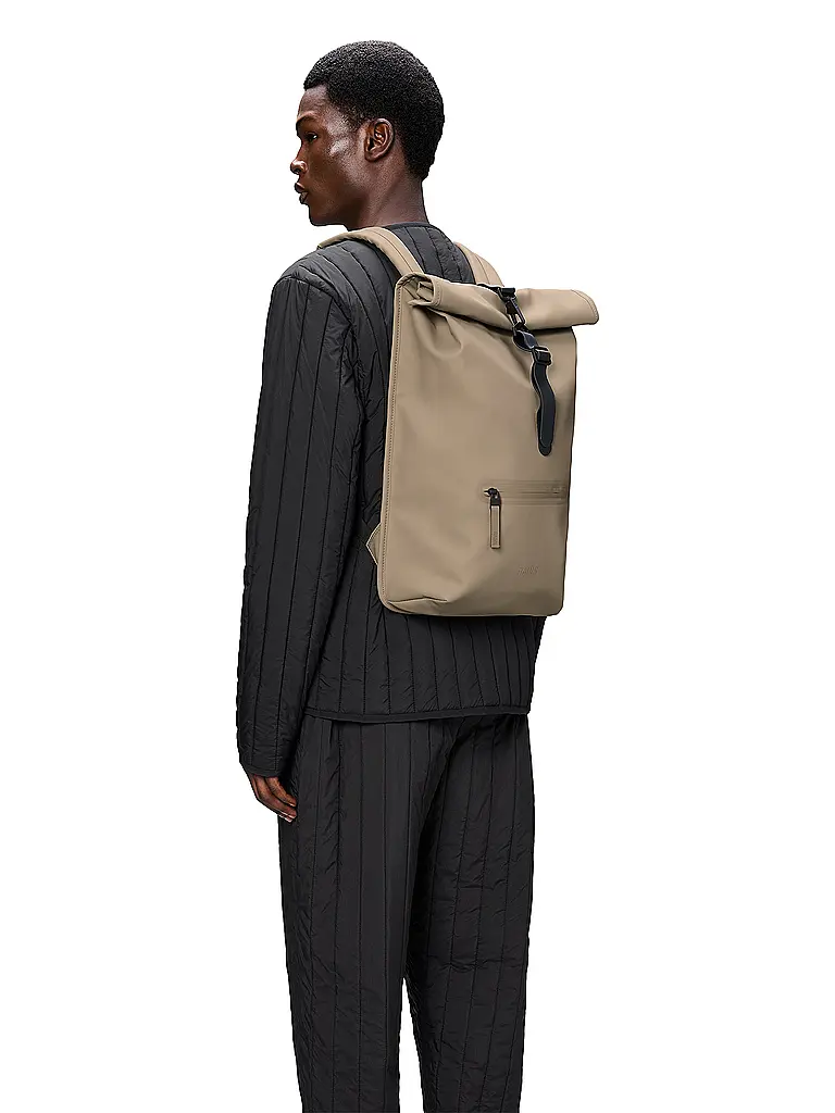 RAINS | Sac à dos ROLLTOP | beige