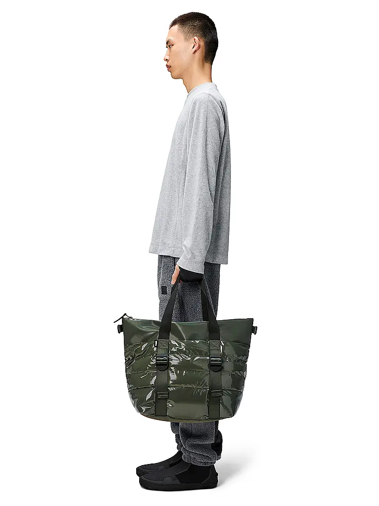 RAINS | Sac - Sac à main PUFFER MIX TOTE BAG MINI W3 | olive