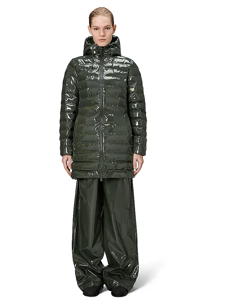 RAINS | Steppjacke LOHJA LONG | olive