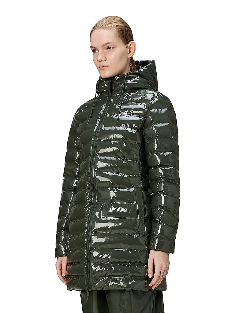 RAINS | Steppjacke LOHJA LONG | olive