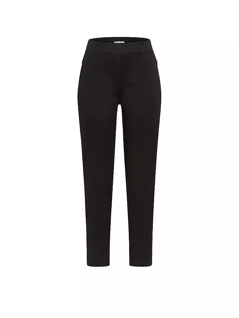 RAPHAELA BY BRAX | Pantalon Super Slim Fit 6/8 LAVINA ZIP | schwarz