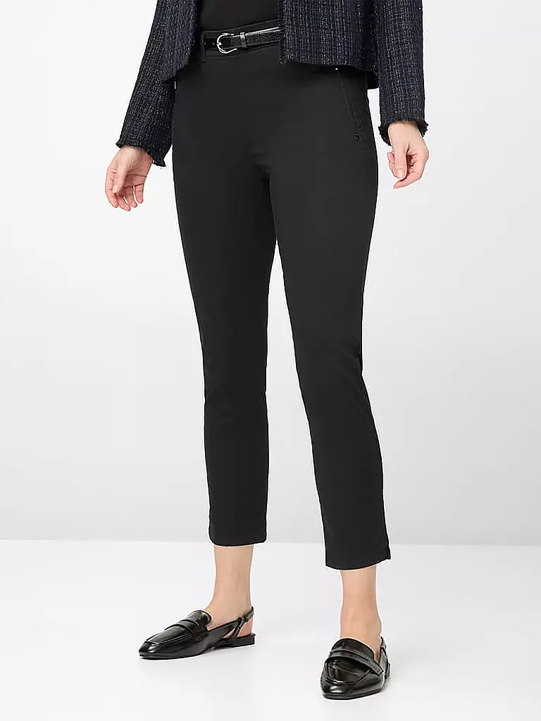 RAPHAELA BY BRAX | Pantalon Super Slim Fit 6/8 LAVINA ZIP | schwarz