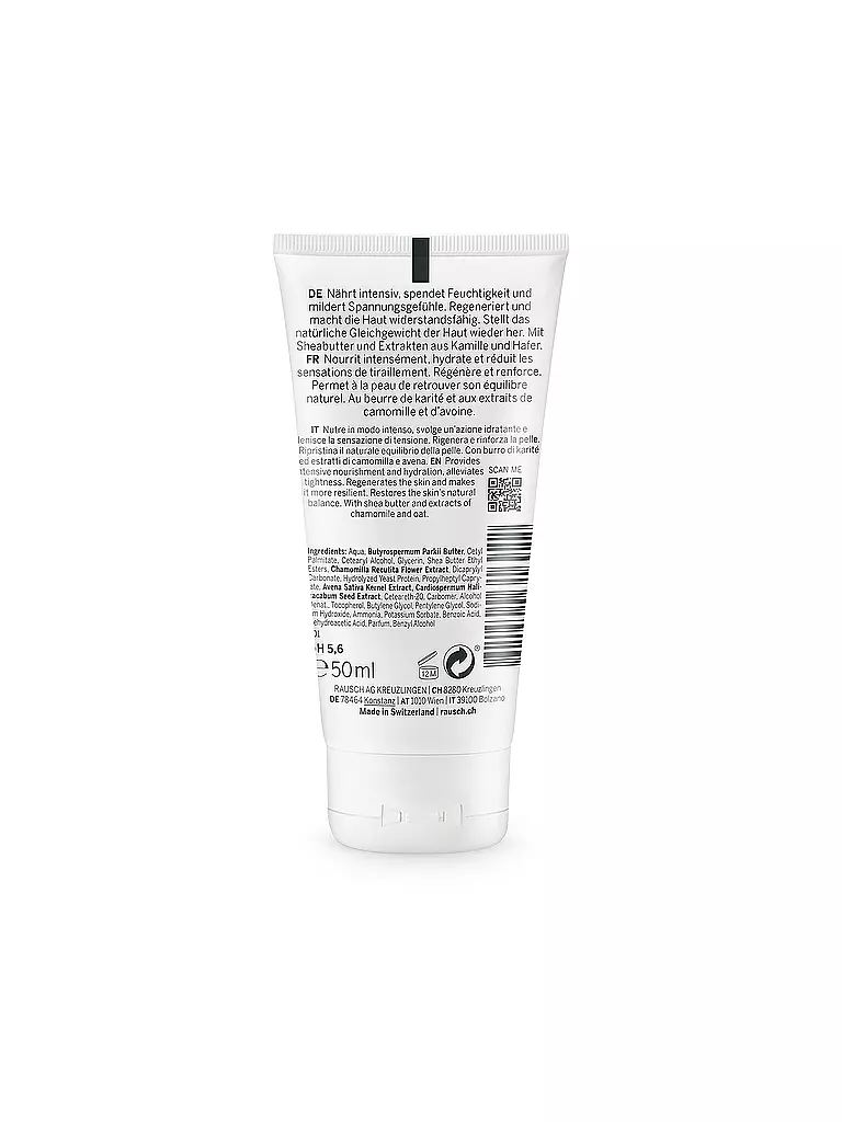 RAUSCH | Crème mains sensitive à la camomille 50ml | Aucune couleur