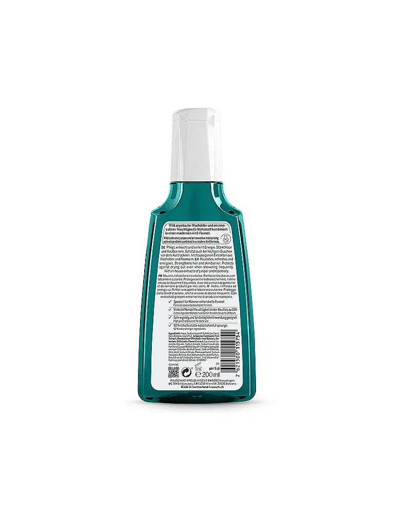 RAUSCH | Shampoo Energy-Boost au genévrier 200 ml | Aucune couleur